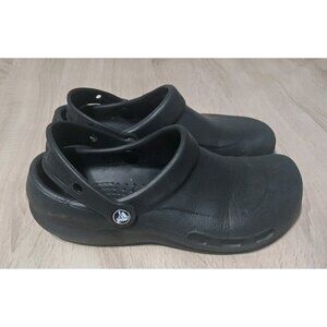 Crocs Bistro Clog Black Unisex Men's 7 Women's 9 Slip Resistant Work Shoes